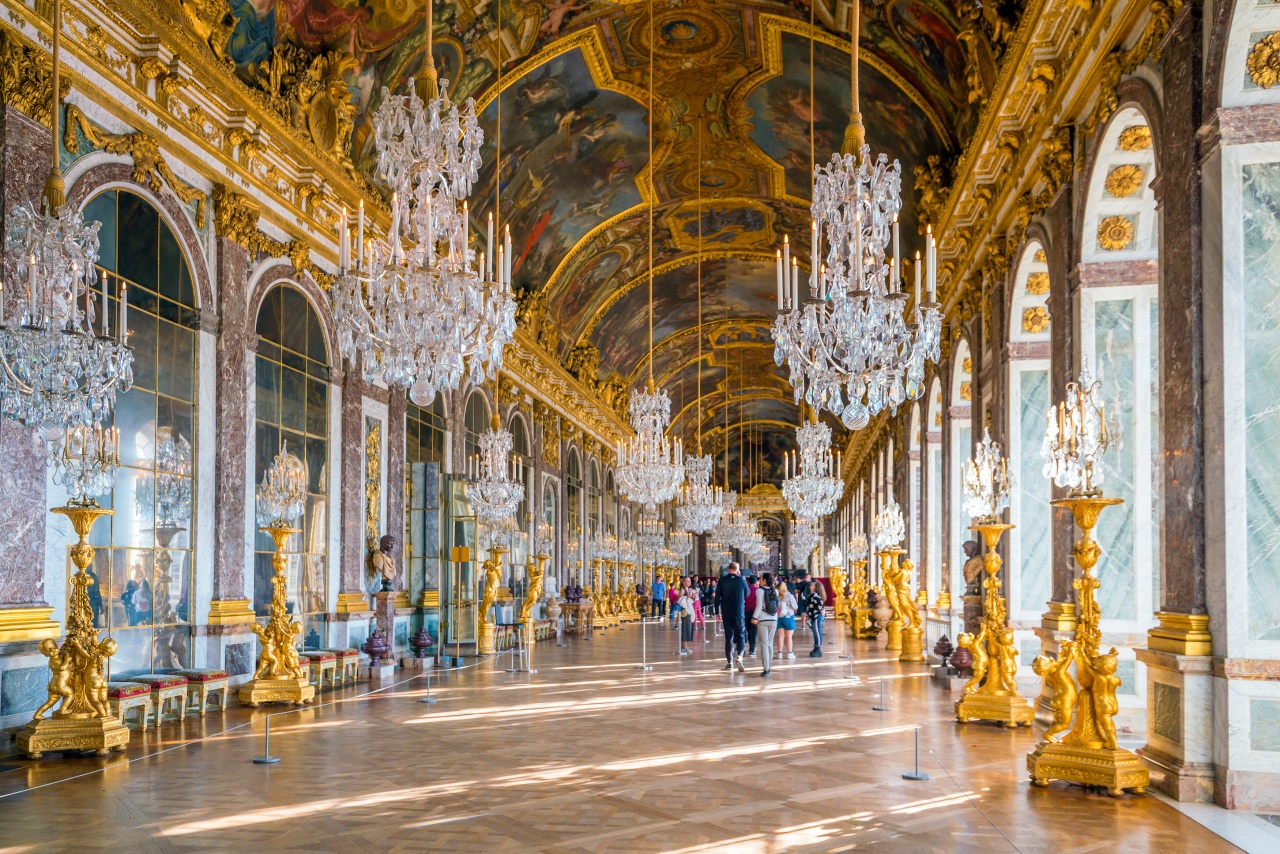 inside the Hall of Mirrors at the Palais de Versailles in France