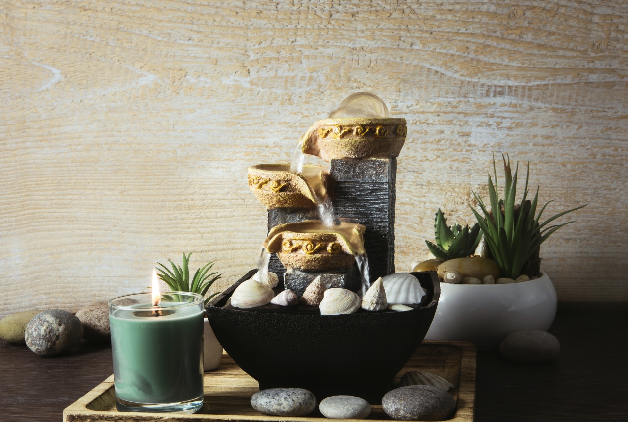 a miniature fountain
